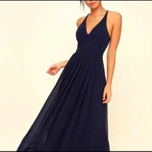 Lulu’s Medium navy bridesmaid style dress